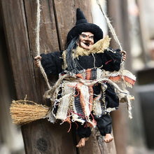 Load image into Gallery viewer, Halloween Retro Witch Ornaments Broom Ghost Hang Up Props Halloween House Decoration Festive Party Supplies Halloween Pendant