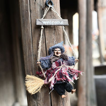 Load image into Gallery viewer, Halloween Retro Witch Ornaments Broom Ghost Hang Up Props Halloween House Decoration Festive Party Supplies Halloween Pendant