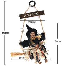 Load image into Gallery viewer, Halloween Retro Witch Ornaments Broom Ghost Hang Up Props Halloween House Decoration Festive Party Supplies Halloween Pendant
