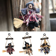 Load image into Gallery viewer, Halloween Retro Witch Ornaments Broom Ghost Hang Up Props Halloween House Decoration Festive Party Supplies Halloween Pendant