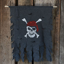 Load image into Gallery viewer, Halloween Decoration Jolly Roger Skull Banner Pirate Flag Party Supplies, Large Size: 76 x 90cm, Large Size: 76 x 90cm