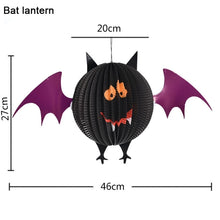 Load image into Gallery viewer, 3 PCS / Set Creative Funny Halloween Ghost Bats Spider Pendant Paper Decoration and Props Horror, Ghost + bat + spider