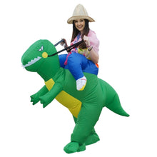 Load image into Gallery viewer, Operated Inflatable Dinosaur Fancy Polyester Dress Halloween Party Costume for Adult, Recommended Height: 1.6-1.9m