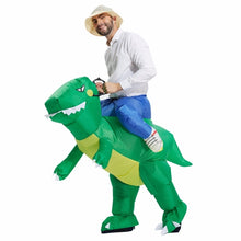 Load image into Gallery viewer, Operated Inflatable Dinosaur Fancy Polyester Dress Halloween Party Costume for Adult, Recommended Height: 1.6-1.9m