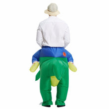 Load image into Gallery viewer, Operated Inflatable Dinosaur Fancy Polyester Dress Halloween Party Costume for Adult, Recommended Height: 1.6-1.9m