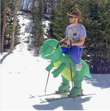 Load image into Gallery viewer, Operated Inflatable Dinosaur Fancy Polyester Dress Halloween Party Costume for Adult, Recommended Height: 1.6-1.9m