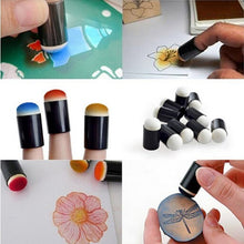 Load image into Gallery viewer, 10 PCS Finger Painting Sponge Daubers Coloring Foam Fingertips, Finger Painting Sponge