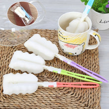 Load image into Gallery viewer, 10 PCS Removable Handle Sponge Cleaning Cup Brushes Wash Cup Brush for Glass Milk Bottle / Coffee Cup / Glass Cup, Size: 25.5x6cm, Random Color Delivery, Cup Brush