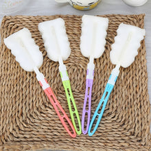 Load image into Gallery viewer, 10 PCS Removable Handle Sponge Cleaning Cup Brushes Wash Cup Brush for Glass Milk Bottle / Coffee Cup / Glass Cup, Size: 25.5x6cm, Random Color Delivery, Cup Brush