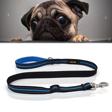 Load image into Gallery viewer, Pet Dogs Nylon Night Reflective Breathable Handheld Traction Lead Leash, Size: M, Adjustable Range: 2.5*(100-140cm), Size: M, Adjustable Range: 2.5*(100-140cm)