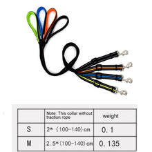 Load image into Gallery viewer, Pet Dogs Nylon Night Reflective Breathable Handheld Traction Lead Leash, Size: M, Adjustable Range: 2.5*(100-140cm), Size: M, Adjustable Range: 2.5*(100-140cm)
