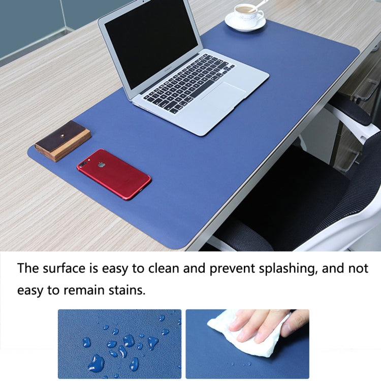 Multifunction Business Double Sided PU Leather Mouse Pad Keyboard Pad Table Mat Computer Desk Mat, Size: 90 x 45cm, Size: 90 x 45cm(Black Red), Size: 90 x 45cm, Size: 90 x 45cm(Green + Silver), Size: 90 x 45cm(Blue + Yellow), Size: 90 x 45cm(Red + Yell...