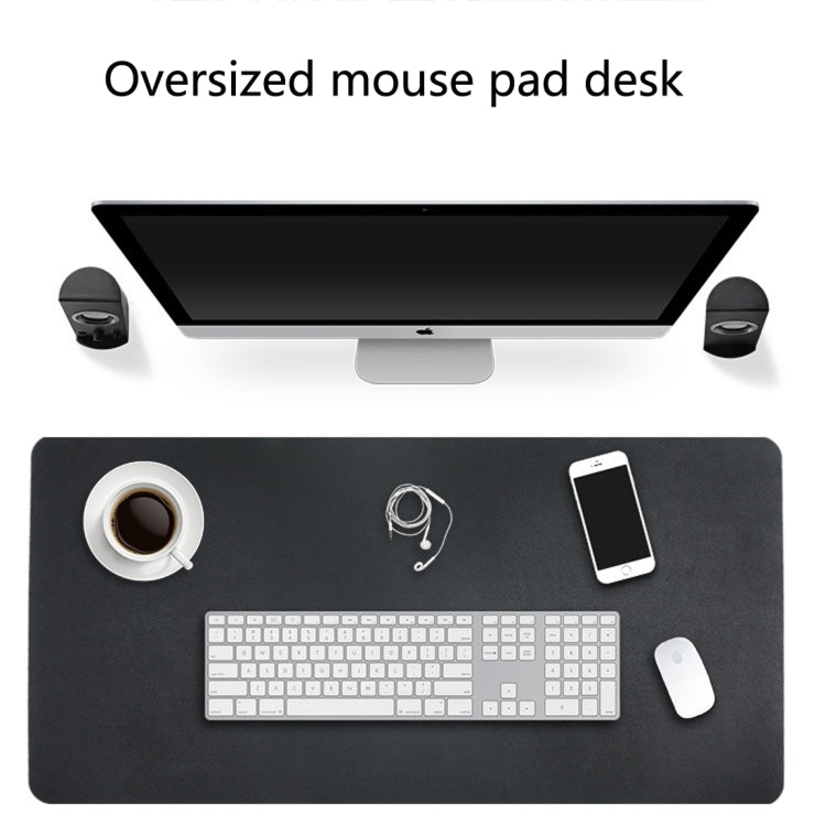 Multifunction Business Double Sided PU Leather Mouse Pad Keyboard Pad Table Mat Computer Desk Mat, Size: 90 x 45cm, Size: 90 x 45cm(Silver Grey), Size: 90 x 45cm(Black Red), Size: 90 x 45cm, Size: 90 x 45cm(Green + Silver), Size: 90 x 45cm(Blue + Yellow)