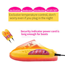 Load image into Gallery viewer, Multifunctional Household Cartoon Dehumidification Deodorization Shoe Warmer Dryer with Lighting, US Plug, US Plug