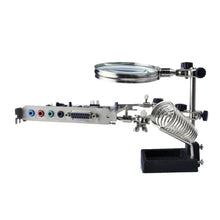 Load image into Gallery viewer, 90mm Diameter 5X Multifunction Spring Iron Stand with Magnifying Glass, 5X