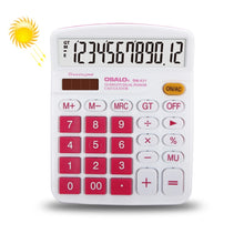 Load image into Gallery viewer, OSALO OS-837VC 12 Digits Colorful Desktop Calculator Solar Energy Dual Power Calculator