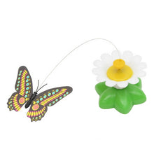 Load image into Gallery viewer, Electric Butterfly Flying Around The Flower Pet Cat Toy, Flower Pet Cat Toy