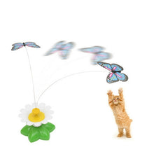 Load image into Gallery viewer, Electric Butterfly Flying Around The Flower Pet Cat Toy, Flower Pet Cat Toy
