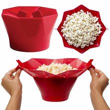 Load image into Gallery viewer, 2 PCS Creative Foldable Silicone Microwave Popcorn Maker, Foldable Silicone