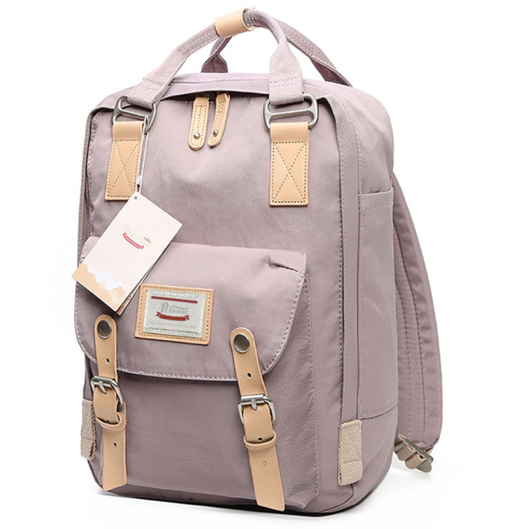 Fashion Casual Travel Backpack Laptop Bag Student Bag with Handle, Size: 38*28*15cm, 38*28*11cm Pink Grey, 38*28*15cm