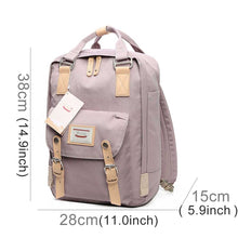 Load image into Gallery viewer, Fashion Casual Travel Backpack Laptop Bag Student Bag with Handle, Size: 38*28*15cm, 38*28*15cm, 38*28*11cm Pink Grey