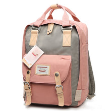 Load image into Gallery viewer, Fashion Casual Travel Backpack Laptop Bag Student Bag with Handle, Size: 38*28*15cm, 38*28*11cm Pink Grey, 38*28*15cm