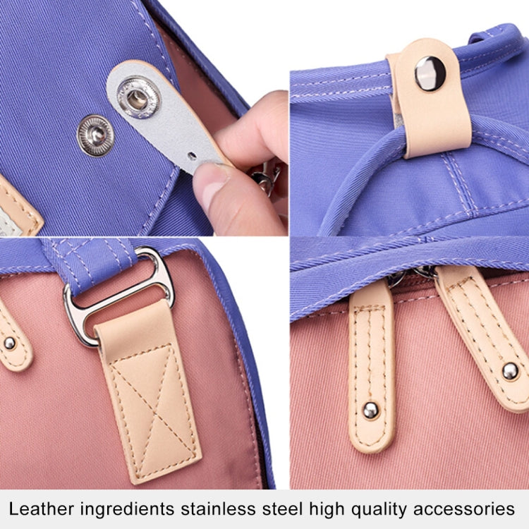 Fashion Casual Travel Backpack Laptop Bag Student Bag with Handle, Size: 38*28*15cm, 38*28*11cm Pink Grey, 38*28*15cm