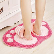 Load image into Gallery viewer, 1390 Foot-shaped Non Slip Shaggy Soft Water Absorption Bedroom Bathroom Carpet Mat
