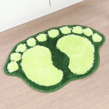 Load image into Gallery viewer, 1390 Foot-shaped Non Slip Shaggy Soft Water Absorption Bedroom Bathroom Carpet Mat