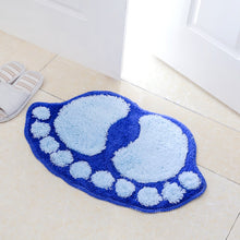Load image into Gallery viewer, 1390 Foot-shaped Non Slip Shaggy Soft Water Absorption Bedroom Bathroom Carpet Mat