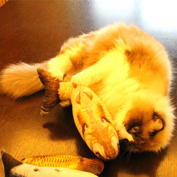 Simulation Fish Toy Funny Cat Toy Fish Stuff Scratching Post Board Toy, Middle Size: 41.0 x 13.5 x 9.0cm, Size: 41.0x13.5x9.0cm