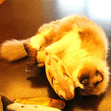 Load image into Gallery viewer, Simulation Fish Toy Funny Cat Toy Fish Stuff Scratching Post Board Toy, Middle Size: 41.0 x 13.5 x 9.0cm, Size: 41.0x13.5x9.0cm
