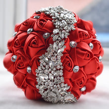 Load image into Gallery viewer, Wedding Holding Flowers Bridal Bouquet Accessories Bridesmaid Rhinestone Party Wedding Decoration Supplies, D445
