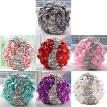 Load image into Gallery viewer, Wedding Holding Flowers Bridal Bouquet Accessories Bridesmaid Rhinestone Party Wedding Decoration Supplies, D445