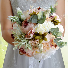Load image into Gallery viewer, Wedding Holding Flower Bridal Bouquet Accessories Bridesmaid Party Wedding Decoration Supplies, Diameter: 24cm, D520