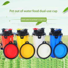 Load image into Gallery viewer, Pet Outdoor Portable Dual-use Water and Food Cup with A Folding Bowl