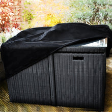 Load image into Gallery viewer, Anti-UV Waterproof Dust-proof 210D Oxford Cloth Folding Table Chairs Protective Cover Outdoor Furniture Set Cover, Size: 213*132*74cm(Black), Size: 213*132*74cm