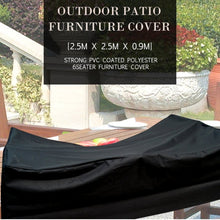 Load image into Gallery viewer, Anti-UV Waterproof Dust-proof 210D Oxford Cloth Folding Table Chairs Protective Cover Outdoor Furniture Set Cover, Size: 250*250*90cm(Black), Size: 250*250*90cm