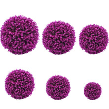 Load image into Gallery viewer, Artificial Purple Eucalyptus Plant Ball Topiary Wedding Event Home Outdoor Decoration Hanging Ornament, Diameter: 15 inch, 15 inch