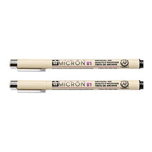 Load image into Gallery viewer, 2 PCS Archival Pigment Ink Drawing Fineliner Pens Nib Manga Micron Pen, 0.25mm, 0.3mm, 0.35mm, 0.45mm, 0.5mm