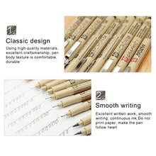 Load image into Gallery viewer, 2 PCS Archival Pigment Ink Drawing Fineliner Pens Nib Manga Micron Pen, 0.25mm, 0.3mm, 0.35mm, 0.45mm, 0.5mm