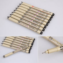 Load image into Gallery viewer, 2 PCS Archival Pigment Ink Drawing Fineliner Pens Nib Manga Micron Pen, 0.25mm, 0.3mm, 0.35mm, 0.45mm, 0.5mm
