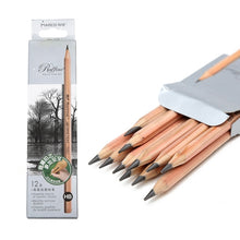 Load image into Gallery viewer, 12pcs Drawing Writing Sketch Wooden Pencil Pre-sharpened HB Art Graphite Pencils, HB