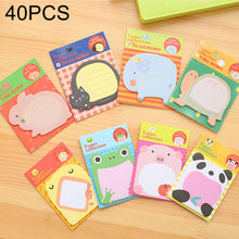 Load image into Gallery viewer, 40 PCS Cartoon Animal Shaped Self Adhesive Memo Pad N-times Sticky Notes Bookmark School Office Supply, Random Style Delivery, Adhesive Memo Pad