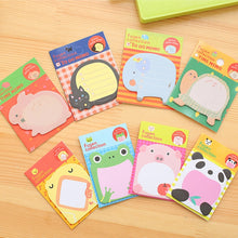Load image into Gallery viewer, 40 PCS Cartoon Animal Shaped Self Adhesive Memo Pad N-times Sticky Notes Bookmark School Office Supply, Random Style Delivery, Adhesive Memo Pad