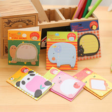 Load image into Gallery viewer, 40 PCS Cartoon Animal Shaped Self Adhesive Memo Pad N-times Sticky Notes Bookmark School Office Supply, Random Style Delivery, Adhesive Memo Pad