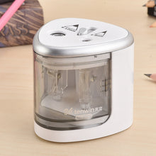 Load image into Gallery viewer, Office School Stationery Battery Operated Dual Slots Electric Colored Pencil Sharpener, Random Color Delivery, Dual Slots Electric Sharpener