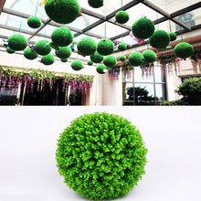 Load image into Gallery viewer, Artificial Green Eucalyptus Plant Ball Topiary Wedding Event Home Outdoor Decoration Hanging Ornament, Diameter: 13.4 inch, 13.4 inch