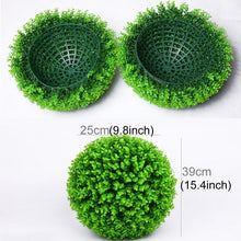 Load image into Gallery viewer, Artificial Green Eucalyptus Plant Ball Topiary Wedding Event Home Outdoor Decoration Hanging Ornament, Diameter: 15 inch, 15 inch