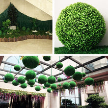 Load image into Gallery viewer, Artificial Green Eucalyptus Plant Ball Topiary Wedding Event Home Outdoor Decoration Hanging Ornament, Diameter: 15 inch, 15 inch
